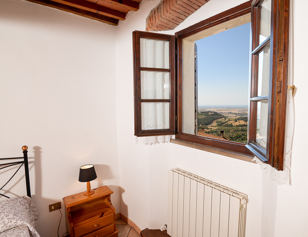 camera con vista panoramica Toscana